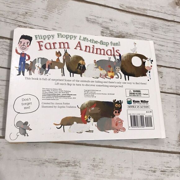 Flippy Floppy Farm Animals by Poitier, Anton Lift The Flap Usborne Kane Miller - Picture 7 of 7